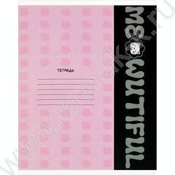 Тетрадь  24л клетка "Кошачья эстетика" /выборочный  УФ-лак/ ассорти NEW | Фото 2
