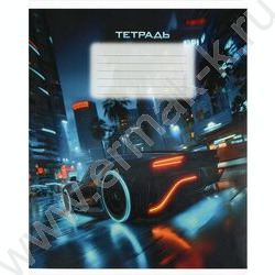 Тетрадь  24л линейка "Ночные гонки" /выборочный  УФ-лак/ ассорти NEW | Фото 2
