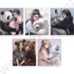 Тетрадь  48л клетка "Тотемное животное" /выб.ТВИН-лак/ ассорти NEW | Фото 1