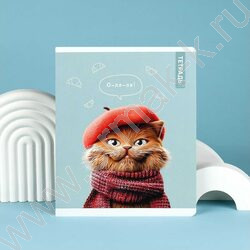 Тетрадь  48л клетка "Коты в школе" /выб.ТВИН-лак/ ассорти NEW | Фото 9