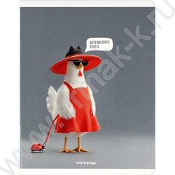 Тетрадь  48л клетка "Стильные курочки" /выборочный  УФ-лак/ ассорти NEW | Фото 2