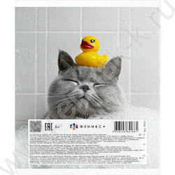 Тетрадь  48л клетка "Кот с уткой" /выб.ТВИН-лак/ ассорти NEW | Фото 5