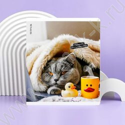 Тетрадь  48л клетка "Кот с уткой" /выб.ТВИН-лак/ ассорти NEW | Фото 6