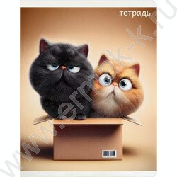 Тетрадь  48л клетка "Котяры" /конгрев + выборочный ТВИН УФ-лак/ ассорти NEW | Фото 2