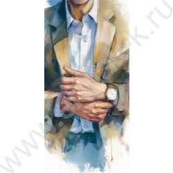 Конверт д/денег  83*167мм  "Мужчина" | Фото 1