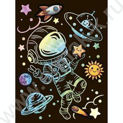 Набор д/творчества Гравюра голография Космонавт NEW | Фото 3