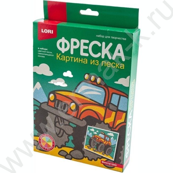 Набор д/творчества Фреска. Картина из песка "Монстр-трак" NEW | Фото 1