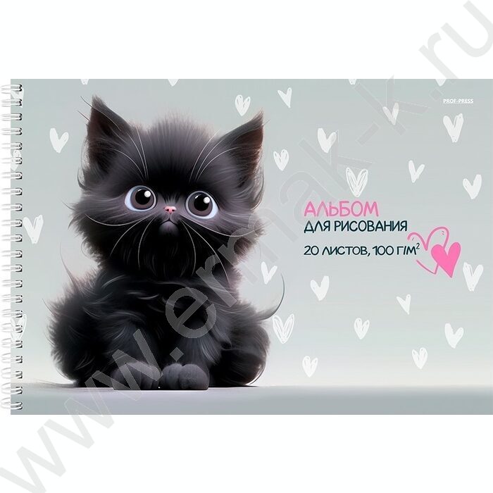 Альбом д/рисования-спираль 20л "Милые котики-3" NEW | Фото 3