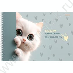 Альбом д/рисования-спираль 20л "Милые котики-3" NEW | Фото 5