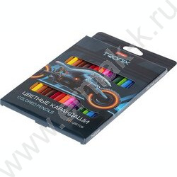 Карандаши  18цв Tronix /трехгранные /карт. короб с европодвесом NEW | Фото 2