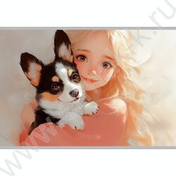 Альбом д/рисования 32л "Девочка и зверушка" ассорти NEW | Фото 5