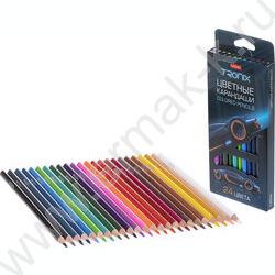 Карандаши  24цв Tronix /трехгранные /карт. короб с европодвесом NEW | Фото 3