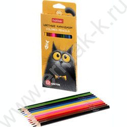 Карандаши  12цв Пушистый философ /трехгранные /карт. короб с европодвесом NEW | Фото 3