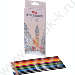 Карандаши  12цв Alto colore /трехгранные /мягкий стержень /карт. короб с европодвесом NEW | Фото 3