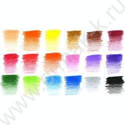 Карандаши  18цв Alto colore /трехгранные /мягкий стержень /карт. короб с европодвесом NEW | Фото 4