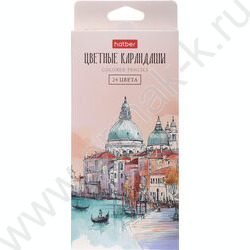 Карандаши  24цв Alto colore /трехгранные /мягкий стержень /карт. короб с европодвесом NEW | Фото 1