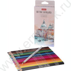 Карандаши  24цв Alto colore /трехгранные /мягкий стержень /карт. короб с европодвесом NEW | Фото 3