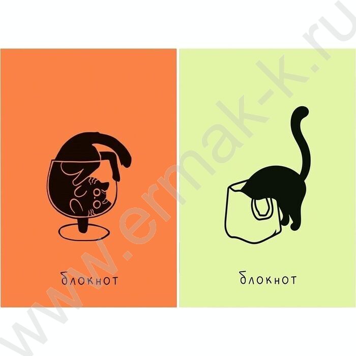 Блокнот  48л А7 склейка "Black cat" NEW | Фото 1