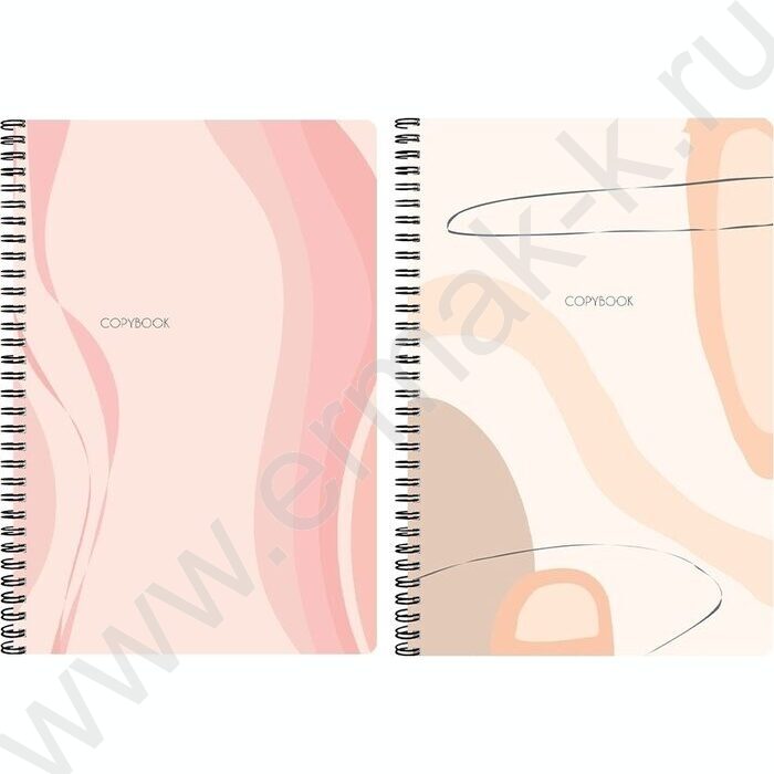Тетрадь  96л А4 клетка/спираль "Пастельная абстракция" /лен/ NEW | Фото 1