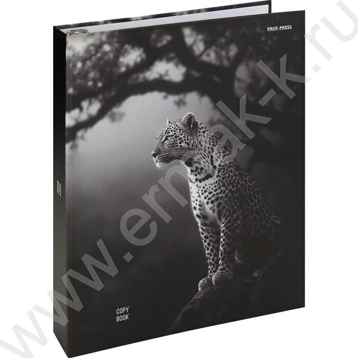 Тетрадь  80л клетка/кольца "Леопард в чёрно-белом" NEW | Фото 1