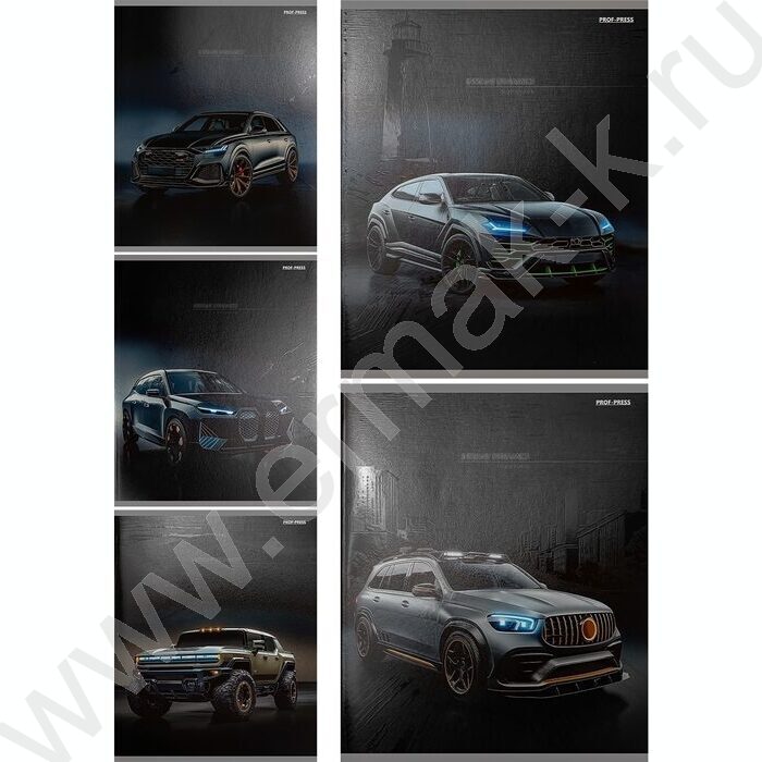 Тетрадь  48л клетка "Красивые автомобили-11" /твин-лак/ 5видов NEW | Фото 1