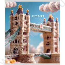 Тетрадь  48л клетка "Вязаные города" /холст/ 5видов NEW | Фото 3