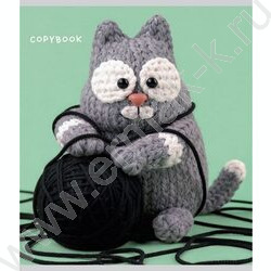 Тетрадь  48л клетка "Вязаные животные" /холст/ 5видов NEW | Фото 4