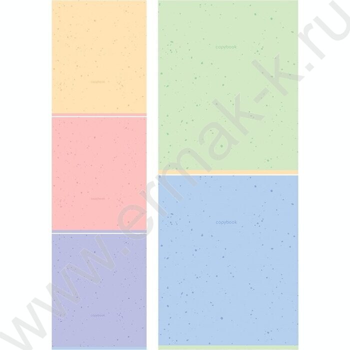 Тетрадь  48л клетка "Нежные оттенки-1" /софт-тач/ 5видов NEW | Фото 1