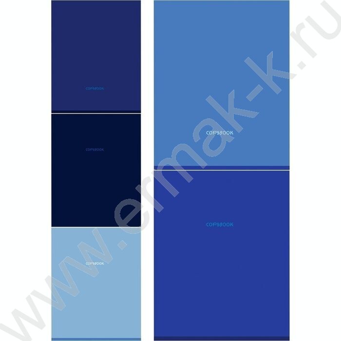Тетрадь  48л клетка "Оттенки синего-1" /софт-тач/ 5видов NEW | Фото 1