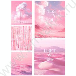 Тетрадь  96л клетка "Нежный розовый" / софт-тач/ ассорти NEW | Фото 1