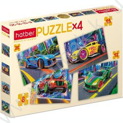 Пазлы   4в1 Неоновый драйв 8-12-15-20эл NEW | Фото 1