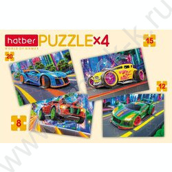 Пазлы   4в1 Неоновый драйв 8-12-15-20эл NEW | Фото 2