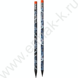 Карандаш ч/гр с ластиком HB Techno Dino /трехгранный /ассорти /туба NEW | Фото 1