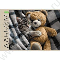 Альбом д/рисования 16л "Маленькие мурлыки" ассорти NEW | Фото 6