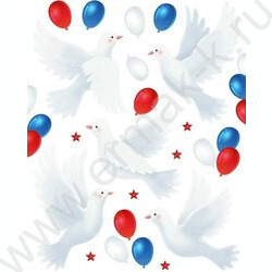 Наклейки оформительские "Голуби и шары" NEW | Фото 1