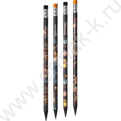 Карандаш пластиковый  с ластиком  HB Mine Block /цвет корпуса - ассорти NEW | Фото 1