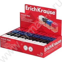 Точилка 1отв. пластик Wave Mini, Classic /с контейнером /ассорти NEW | Фото 2