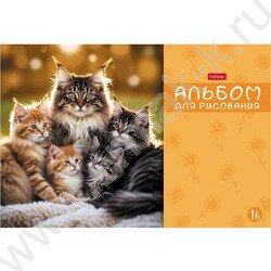 Альбом д/рисования 16л "МяУсы" ассорти NEW | Фото 5