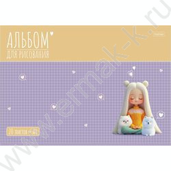 Альбом д/рисования 20л "Уютные моменты" /тиснение/ ассорти NEW | Фото 3