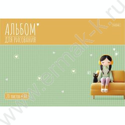 Альбом д/рисования 20л "Уютные моменты" /тиснение/ ассорти NEW | Фото 5