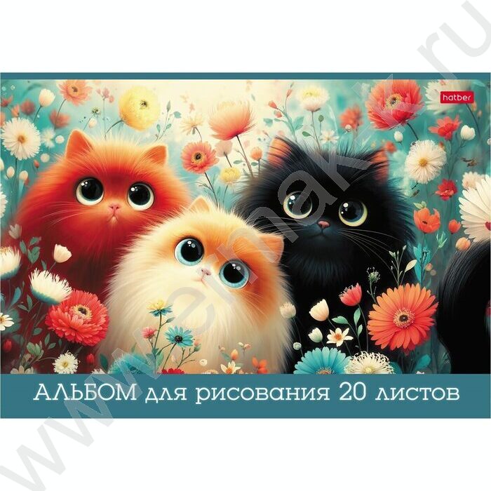 Альбом д/рисования 20л "Пушистые лапки" /глянц. ламин./ ассорти NEW | Фото 6