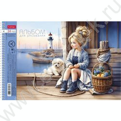 Альбом д/рисования-спираль 24л "Нежная любовь" /перфорация / 5видов NEW | Фото 2