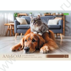 Альбом д/рисования 24л "Хвостатые истории" ассорти NEW | Фото 2