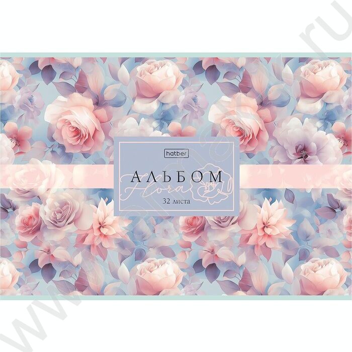 Альбом д/рисования 32л "Flora"/ламинац.SOFT-TOUCH/ ассорти NEW | Фото 3