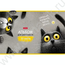 Альбом д/рисования 32л "Пушистый философ" /тиснение/ 5видов NEW | Фото 5