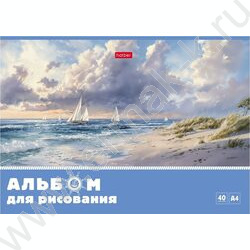 Альбом д/рисования 40л "Светлые горизонты" /тиснение/ 5видов NEW | Фото 2