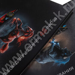 Альбом д/рисования 48л "Animal power" /лак/ 5видов NEW | Фото 7