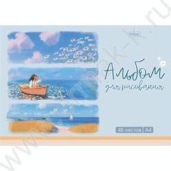 Альбом д/рисования 48л "Теплые воспоминания" /тиснение/ ассорти NEW | Фото 5