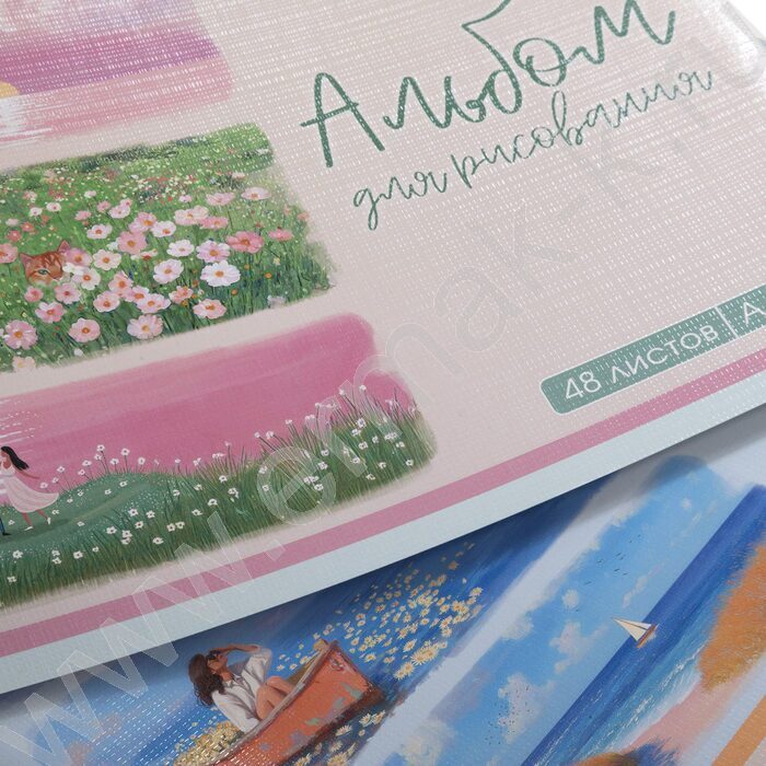 Альбом д/рисования 48л "Теплые воспоминания" /тиснение/ ассорти NEW | Фото 7