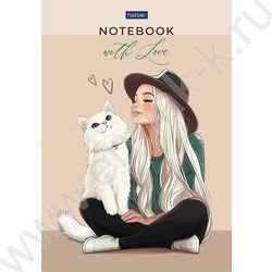 Блокнот  40л А5 "With love" /отрывная склейка, мат.ламинация,клетка NEW | Фото 1